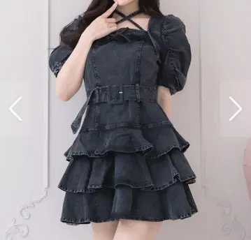티어드 프릴 미니 원피스 pium