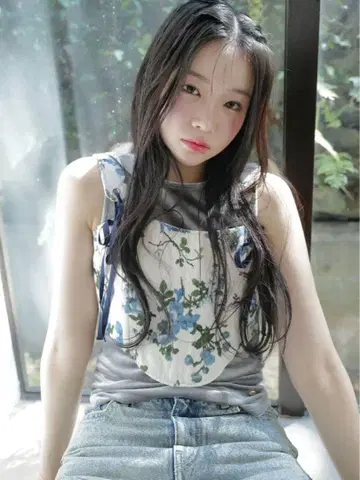 lilybrown 빈티지 플라워 코르셋 뷔스티에