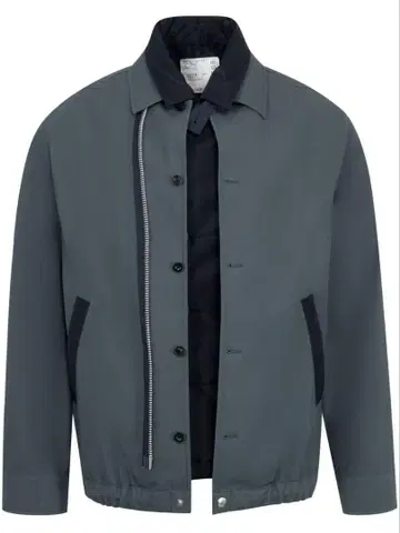 sacai 사카이 25ss 코튼 트윌 자켓 블루 그레이
