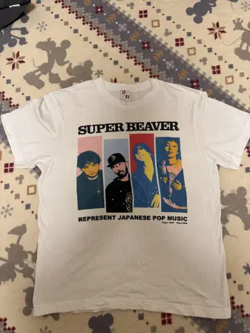 SUPER BEAVER 팝 아트 T셔츠 M 사이즈