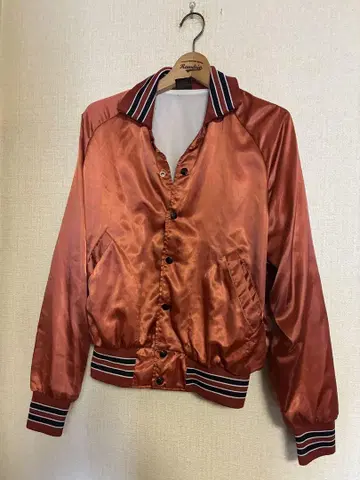 70s ARISTO JAC by HILTON 나일론 바시티 자켓 M