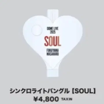 후쿠야마 마사히로 DOME LIVE 2025 SOUL 싱크로 라이트 뱅글
