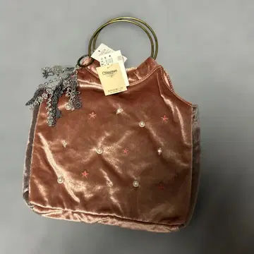 벨벳 핑크 핸드백