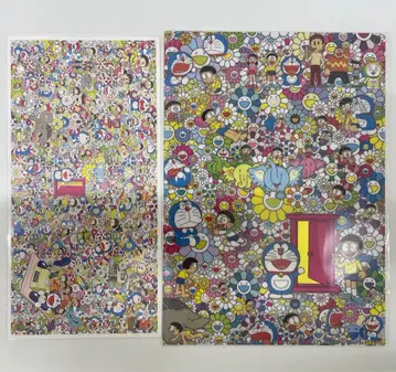 도라에몽전 무라카미 다카시 엽서와 클리어 파일 2점 세트