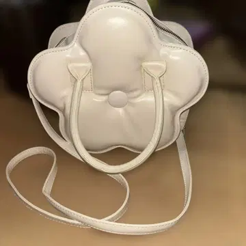 꽃 모양 미니백 숄더백 아이보리