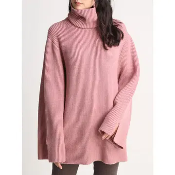Mila Owen 핑크 터틀넥 스웨터 원사이즈
