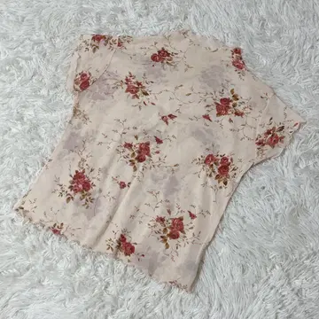 [ c5866 ] 새상품급 Renaissa 티셔츠 반팔 올 패턴 베이지