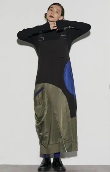 UN3D. MA-1 도킹 숄더 벨트 원피스