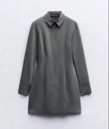 ZARA 자라 핏 미니 셔츠 원피스 M 사이즈 그레이