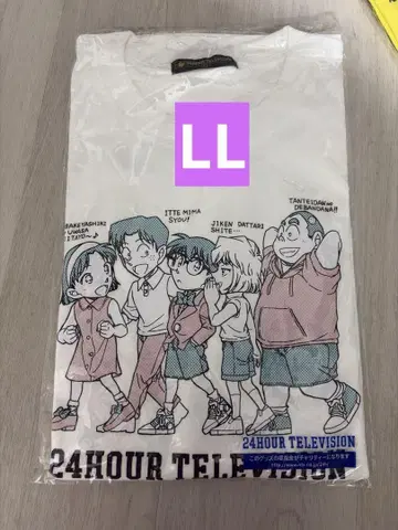 명탐정 코난 24시간 TV 차리 셔츠 화이트 LL