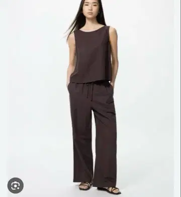 유니클로 린넨 블렌드 이지 팬츠 XS