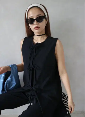 트렁크88 Smooth Rib 2way Ribbon Tops