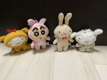 4개 새상품 짱구는 못말려(크레용 신짱) 키우기 마스코트 키링 토끼 시로