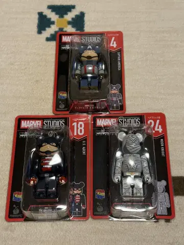 MARVEL 베어브릭 캡틴 아메리카, U.S. 에이전트, 문 나이트