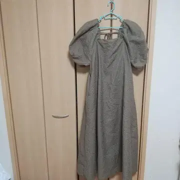 퍼프 슬리브 롱 원피스