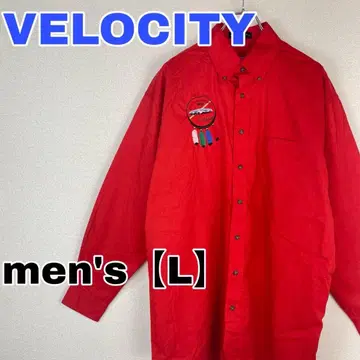 Z352 [VELOCITY] 긴팔 셔츠 [남성용 L] 레드