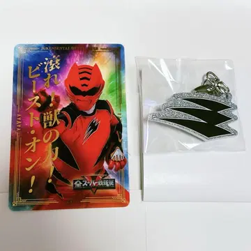 전 슈퍼 전대전 게키렌쟈 글리터 아크릴 키링 캔뱃지