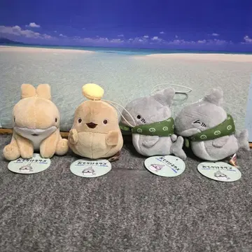 외출 아기 상어 해수욕장 친구들 보이스 마스코트 봉제 인형 전종 세트