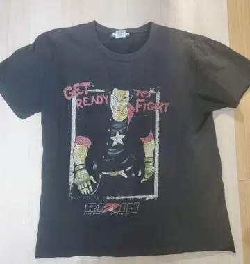RIZIN x WORST 콜라보 T-셔츠 (블랙 L) 츠키시마 하나