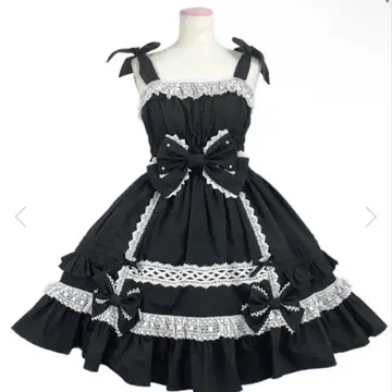Angelic Pretty 리본 셔링 오버롤 스커트