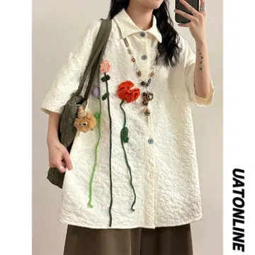 [ 새상품급 ] [ UATONLINE 시리즈 ] 셔츠 상의 반팔 셔츠