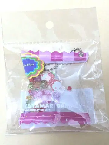 카타마리 다마시 카페 콜라보 한정판 샤카샤카 키링 이치고짱