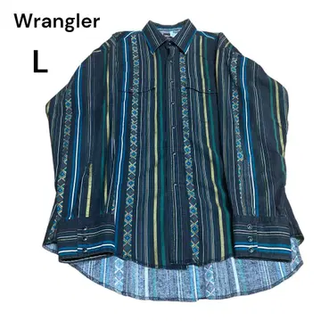 Wrangler 네이티브 무늬 웨스턴 셔츠