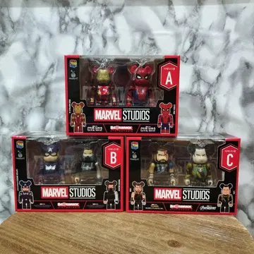 MARVEL STUDIOS 베어브릭 해피 복권 A B C 세트