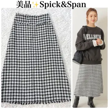 스픽 앤 스팬 Spick & Span 트위드 A라인 스커트 S