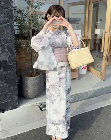 GRL 유카타 꽃무늬 세퍼레이트 유카타 fy016