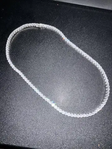 크리스마스 큐빅 목걸이 실버 925 테니스 체인