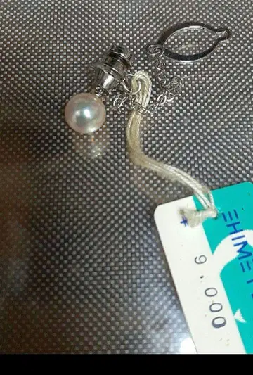 7.5mm 진주 장식 실버 넥타이핀