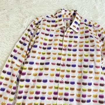 COTON DOuX 코트 드 마카롱 패턴 긴팔 셔츠 39 남성용