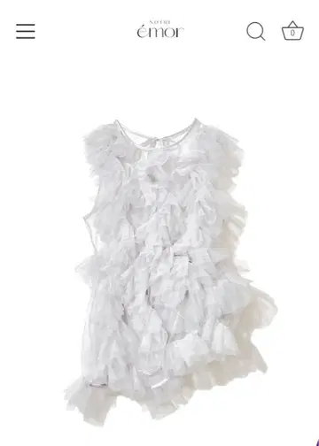 NOTREemor asymmetry tulle tops 미사용 새상품