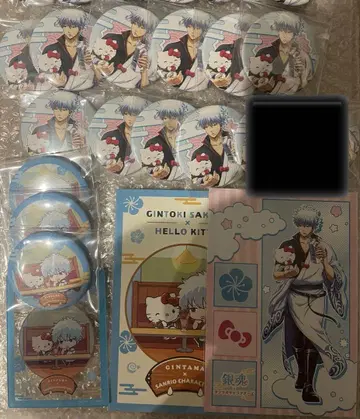 은혼 사카타 긴토키 캔뱃지 산리오 산리오 캐릭터즈 아크릴 카드 특전