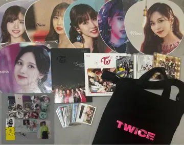TWICE 미나 부채 캔뱃지 키링 앨범 CD 세트