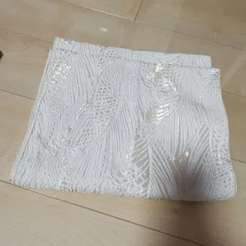[새상품급] 성인 헤코오비 깃털 아이보리 장척 자카드 헤코오비