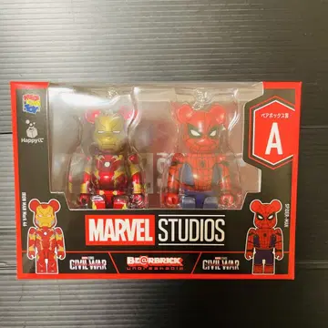 MARVEL BE@RBRICK 아이언맨 스파이더맨 2체 세트 A상