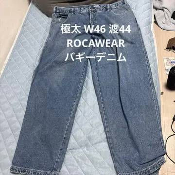 초와이드 당시물 초레어 ROCAWEAR 배기 데님 팬츠 bboy W46