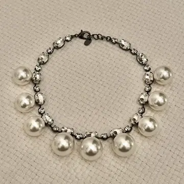미사용 새상품 ZARA 펄과 크리스탈 목걸이