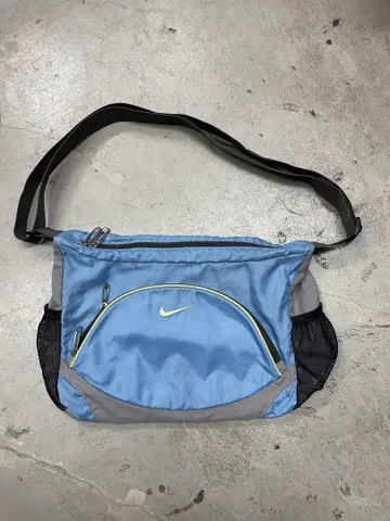 90s NIKE 나이키 숄더백 y2k 스카이블루 자수 나일론 테크