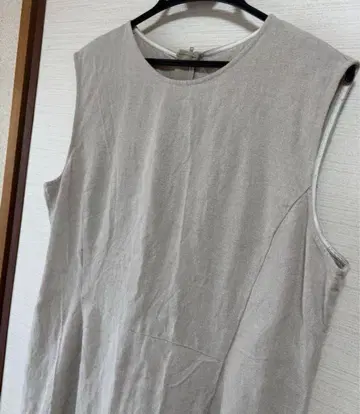 23KU 린넨 슬리브리스 원피스 3L