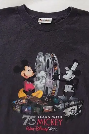 Disney 빈티지 T셔츠 WDW 미키마우스 75주년
