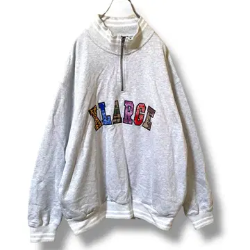 X-LARGE MIXED LOGO HALF ZIP SWEATSHIRT