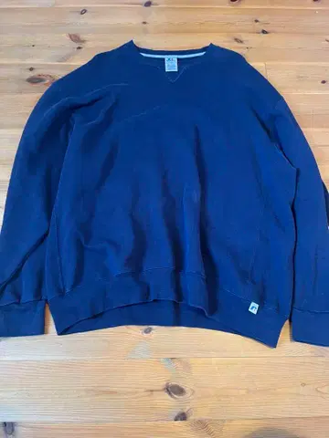 레어 00sRussell 러셀 무지 맨투맨 플레인 네이비 XXL