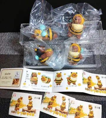 가챠 목조 꿀벌 곰돌이 풀 컴프