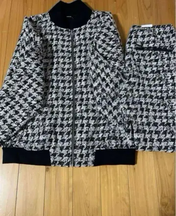 론 헤르만 취급 제인 로브 셋업 하운드투스 체크 패턴 XL & 36인치