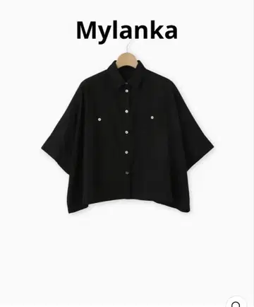 택 포함 새상품 mylanka 돌먼 슬리브 셔츠 (블랙)