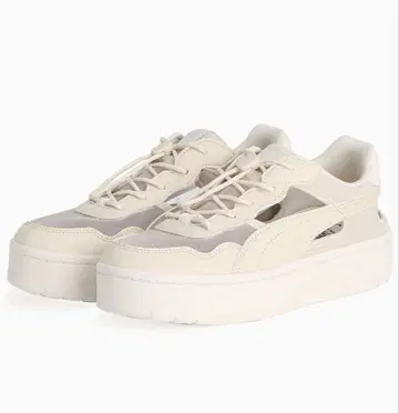 베이지 플랫폼 스니커즈