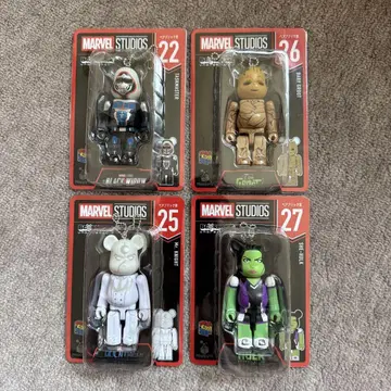 해피 복권 베어브릭 MARVEL BE@RBRICK 4점 묶음 판매